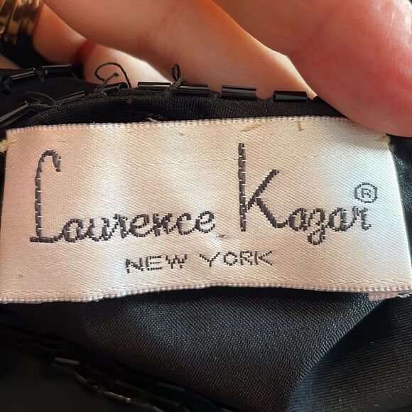 Vtg Laurence  Kazar black beaded & sequined dressy blouse - Picture 11 of 12